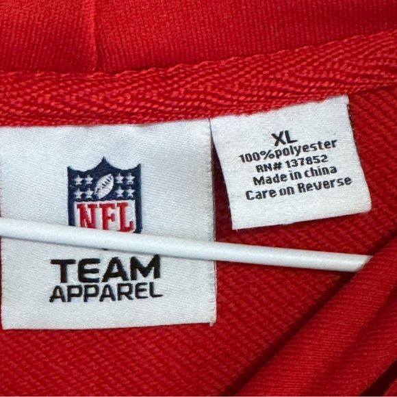 NFL Team Apparel Kansas City Chiefs Red and Yellow Polyester Sweatshirt XL - Picture 3 of 4